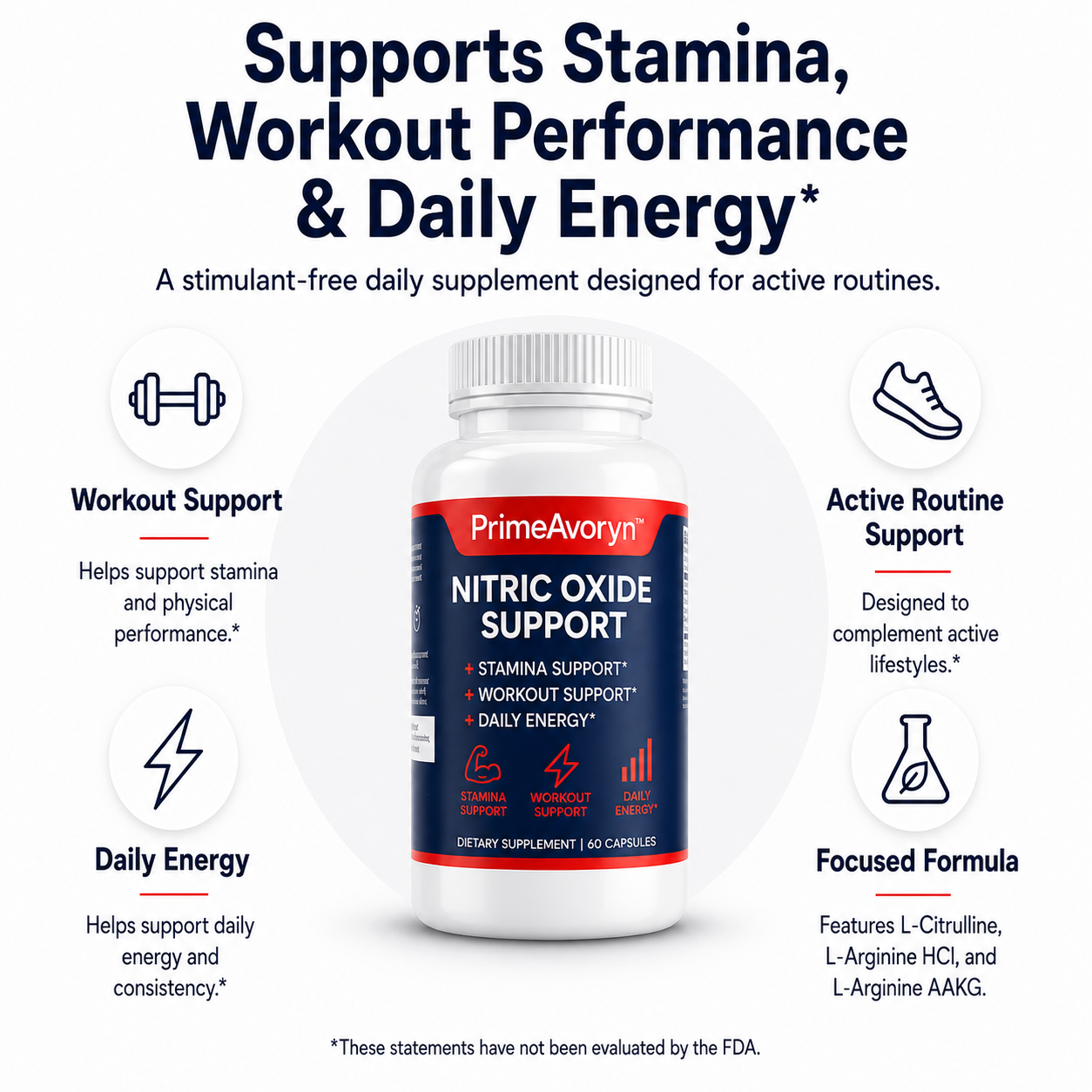 Prime Avoryn Nitric Oxide Support Supplement
